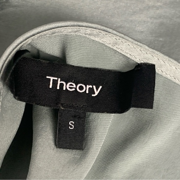 Theory Ulrika Crushed Satin One-shoulder Blouse - Picture 9 of 12